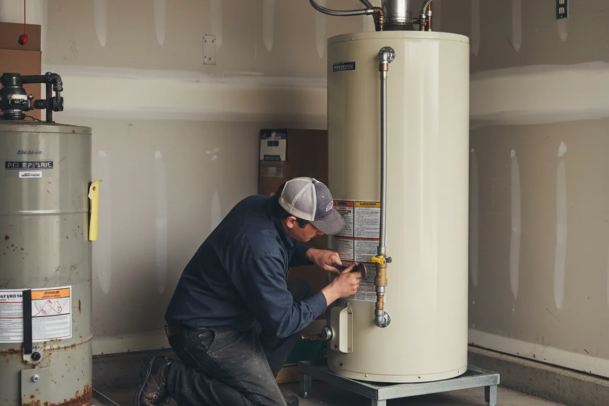 Water heater and shutoff valve replacement in Rydal