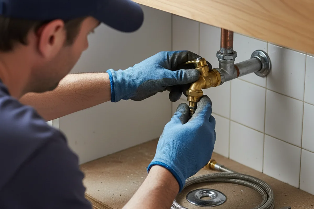 Shutoff valve and fitting work during Emergency Plumbing in Rydal